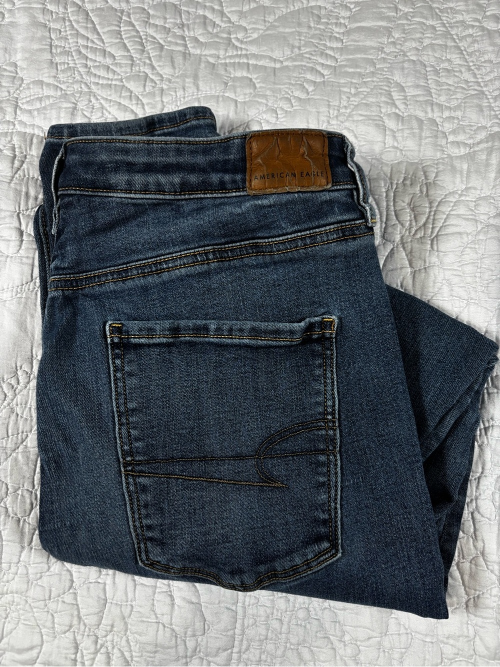 American Eagle Outfitters Women’s Straight Leg Jeans - Dark Blue